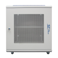 Шкаф телекоммуникационный настенный ST-NCP12U600 (СЕРЫЙ) С ПОЛКОЙ