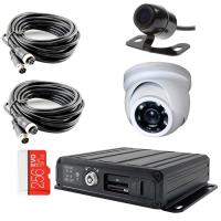 Комплект видеонаблюдения на транспорт с 1 SD картой на 2 камеры ВизорМонитор(Базовый)